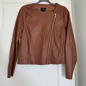 Camel color leather jacket